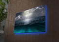 Tablou Canvas cu Led Moon fara Priza, Multicolor, 70x45 cm