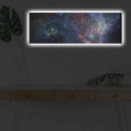 Tablou Canvas cu Led Stele Semiha fara Priza, Multicolor, 90x30 cm