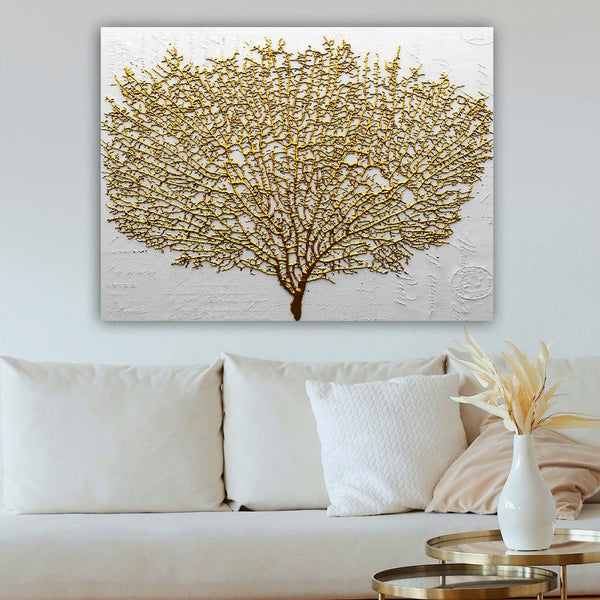 Tablou Canvas Hope, Auriu, 100x70 cm