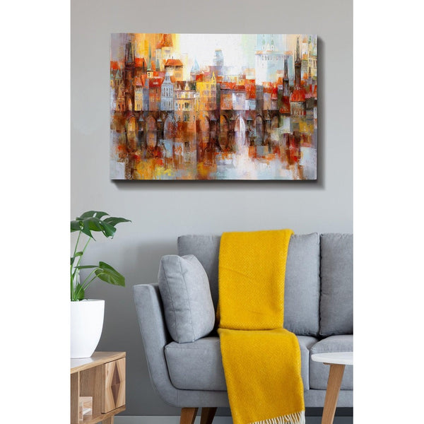 Tablou Canvas Sighisoara, Multicolor, 100x70 cm