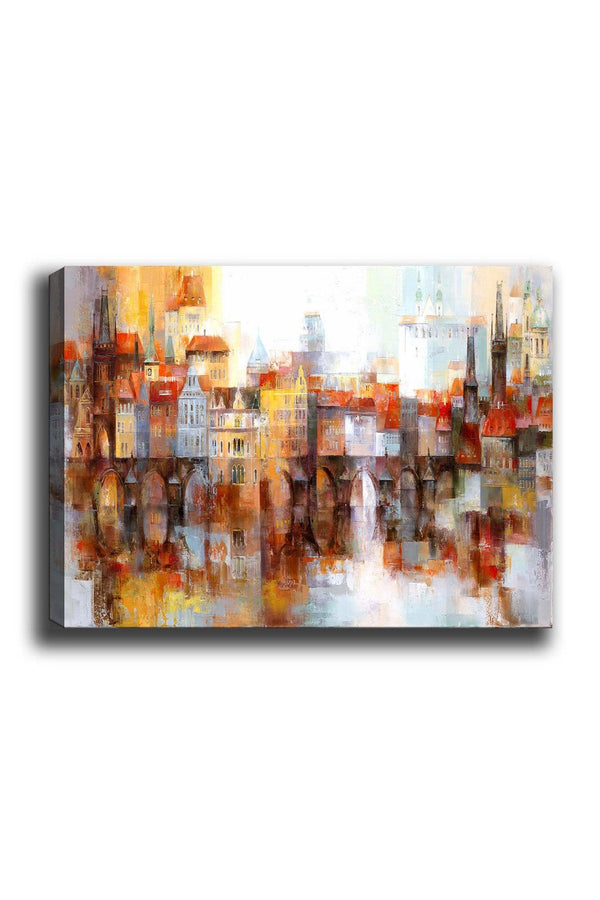 Tablou Canvas Sighisoara, Multicolor, 100x70 cm
