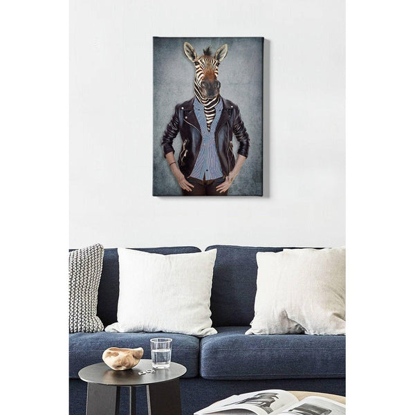 Tablou Canvas Zebra, Multicolor, 70x50 cm