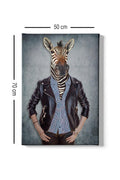 Tablou Canvas Zebra, Multicolor, 70 x 50 cm
