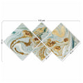 Tablou MDF Iluzion, Multicolor, 115x60 cm, 4 bucati