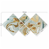 Tablou MDF Iluzion, Multicolor, 115x60 cm, 4 bucati