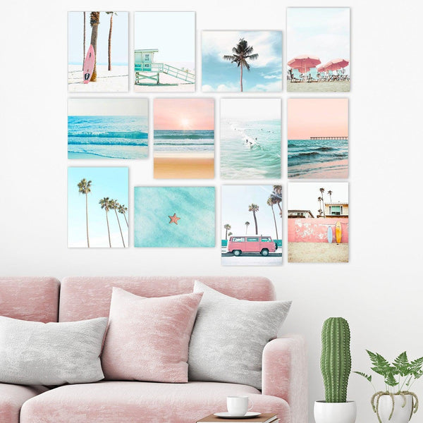 Tablou MDF Miami Vice, 12 bucati, Multicolor, 15x20 cm